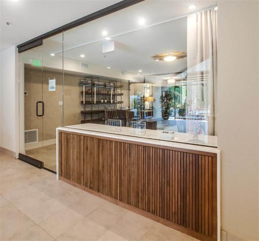 Newly Designed on-site Leasing & Management Office  at Duet on Wilcox, Los Angeles, California