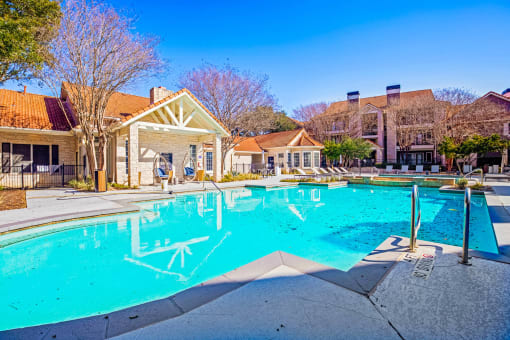 the swimming pool at our apartments at The Olivine, Austin, 78727