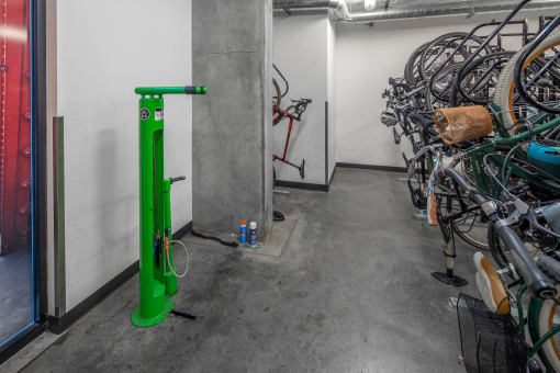 Bike Storage and Repair Room at The Parker Apartments, Portland