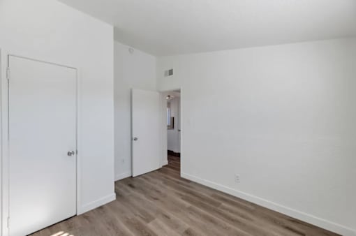 our apartments offer a living room with a door to the bedroom
