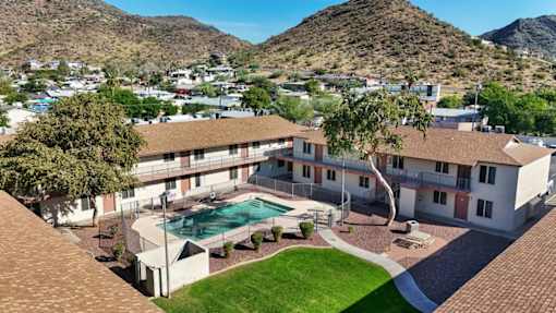 Property Aerial View at Windrose Villas Apartments, Phoenix, AZ