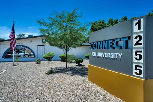 Property Signage at Connect on University, Mesa, Arizona