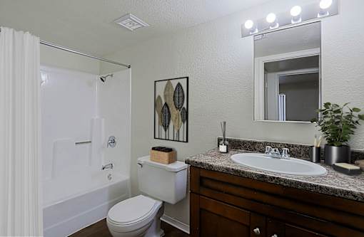 Bathroom with Tub at Sahuaro West Apartments, Phoenix, Arizona
