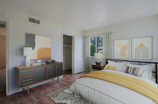 Bedroom at Sahuaro West Apartments, Phoenix, AZ