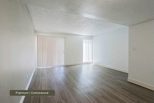 A room with platinum and cottonwood flooring.