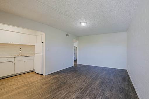 Unfurnished room with wooden floorings at The Link Apartments, Mesa, AZ