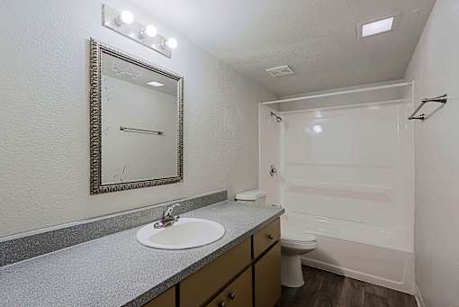 Bathroom with toilet at The Link Apartments, Mesa, Arizona