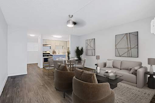 Bright Living room at The Link Apartments, Arizona, 85201