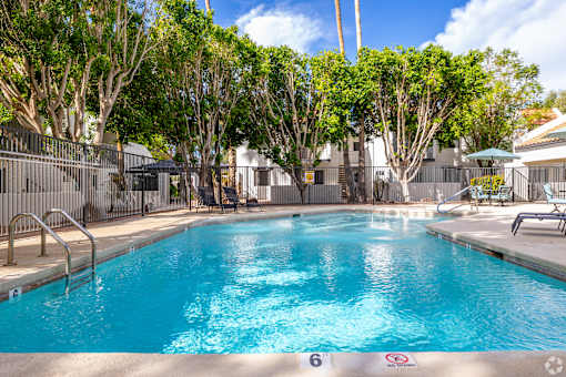 the swimming pool at our apartments