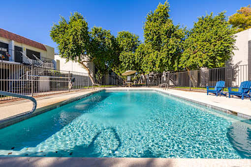 the swimming pool at our apartments