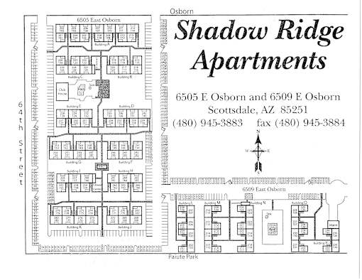 a drawing of a floor plan of shadow ridge apartments