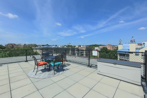 rooftop lounge at 2701 Connecticut apartments in washington dc