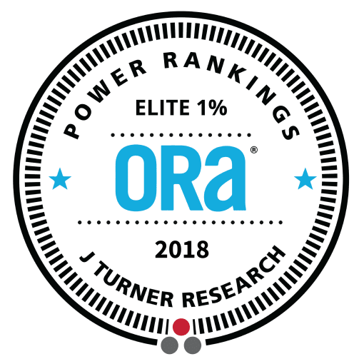 2018 ora power ranking award badge