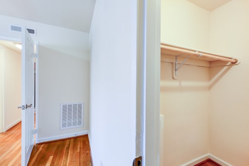 large bedroom closet at cambridge square apartments in bethesda md