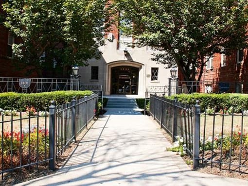 1401 sheridan street apartment building front entrance in bightwood washington dc