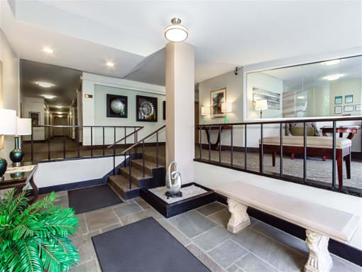 front lobby lounge at brunswick house apartments in dupont circle washington dc