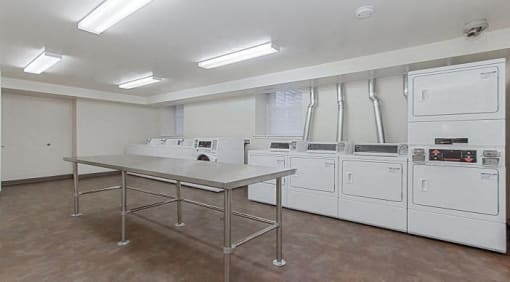 laundry room at juniper courts apartments in takoma washington dc