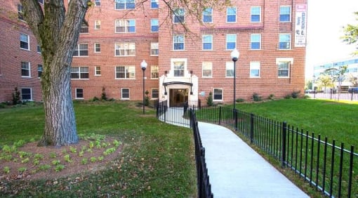 exterior view of juniper courts apartments in takoma washington dc