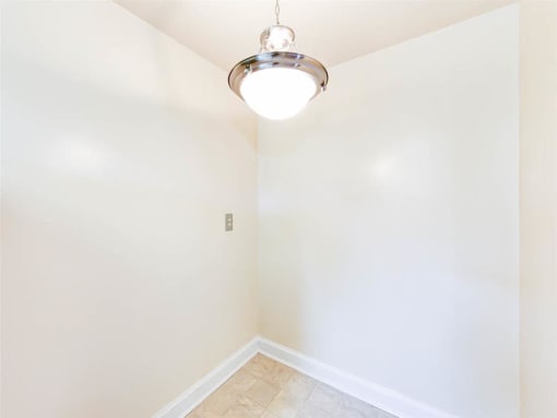 close up of dining room lighting at randle circle apartments in washington dc