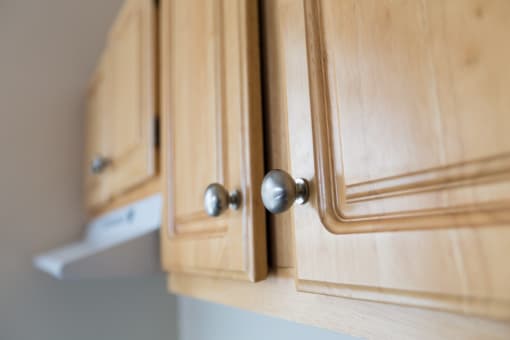 close up of wood cabinetry at dupont apartments in washington dc