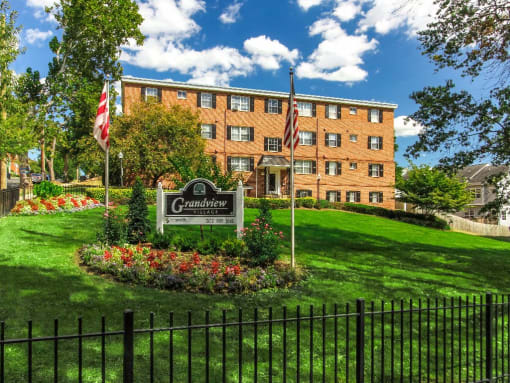 exterior view of grandview village apartments in shipley terrace washington dc