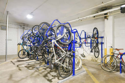 Hilltop house apartment bike storage room