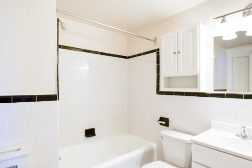 Bathroom at wakefield hall apartments in u street washington dc