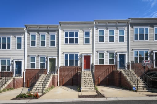 exterior view of sheridan station south townhomes in washington dc