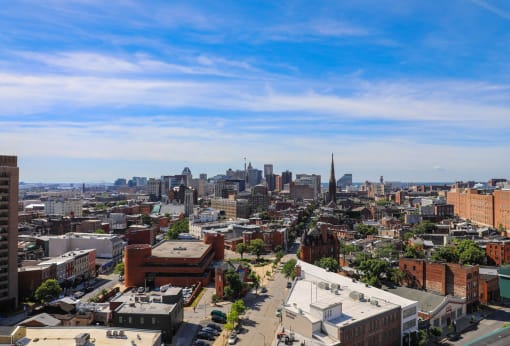 Moravia Park Apartments Cityscape Image Baltimore Arts District Aerial View
