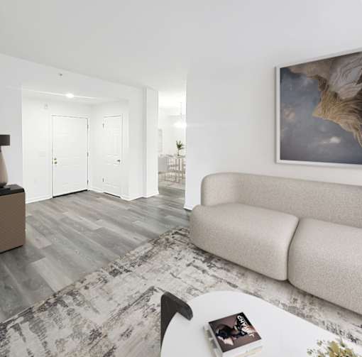 Cascades Suites Renovated Living Room View