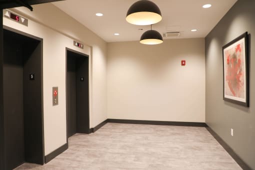 Elevators at The Met at Metro Centre Apartments, Owings Mills, 21117