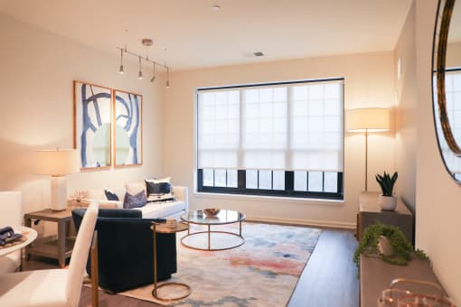 Living Room -Dining View at The Met at Metro Centre Apartments, Owings Mills, 21117