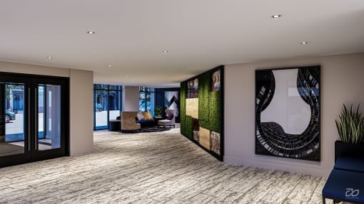 Grand Lobby Entrance at The Willard Apartments, Maryland