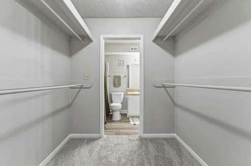 Large walk-in closet at The Reserve at Brookhaven, Atlanta, GA, 30329