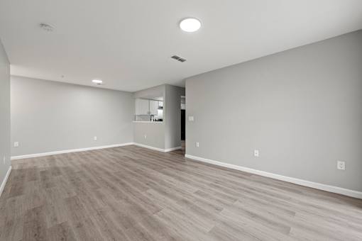 Wooden flooring in living room