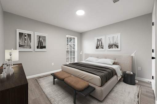 Bedroom at 2000 Oasis Apartments, Atlanta