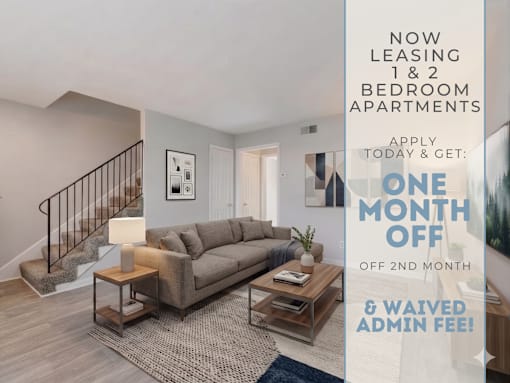 Living room view leasing at Broadway at East Atlanta, Atlanta, 30316