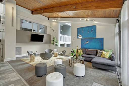 Modern lobby at Lacota Apartments, Atlanta, GA, 30360