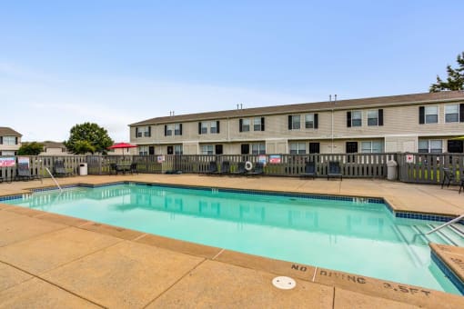 the swimming pool at our apartments