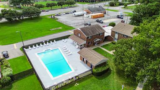 A pool with a sign that says "Culver's" on it.