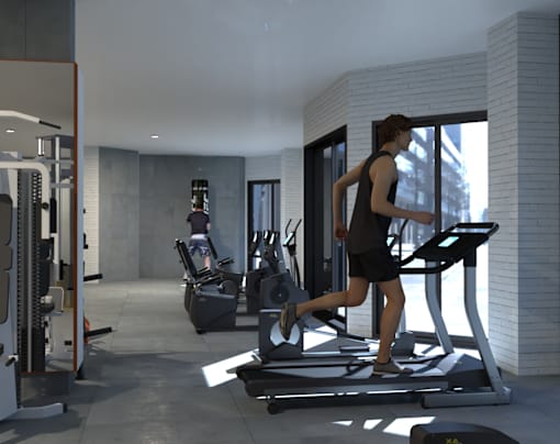 Coming Soon! readmill in a modern gym.