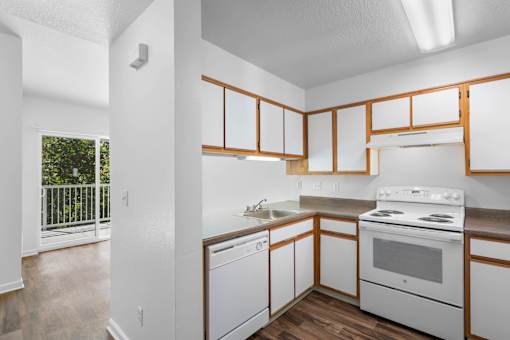 White Kitchen at Summer Creek Apartments, Tigard