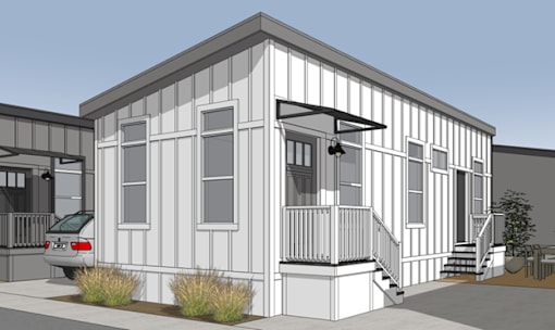 a rendering of the exterior of a house