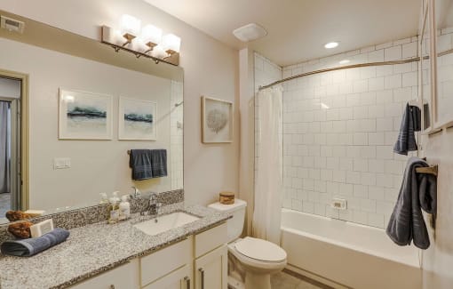 Second Bathroom in two bedroom model apartment