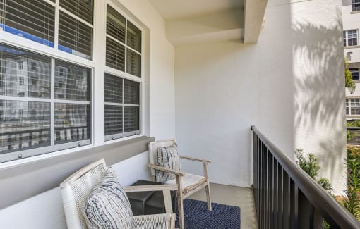 Private Patio in two bedroom model apartment