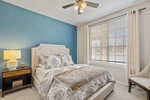 Bedroom With Ceiling Fan at Madison Park Road, Plant City, Florida