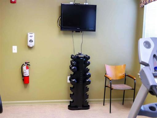 Fitness center at Park View at Ashland Terrace senior apartment community for adults age 62+