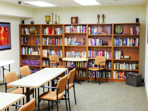Lending library at Park View at Ashland Terrace senior apartment community for adults age 62+