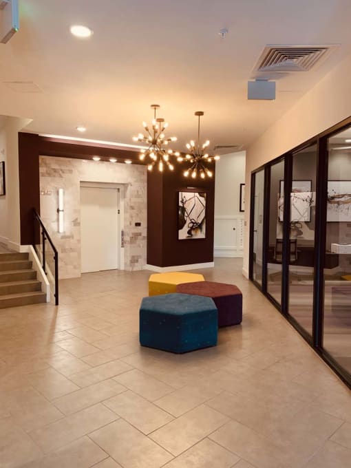 Metro Heights offers a pet-friendly and smoke-free community including a fitness center, business center, media room, playground, bike storage, and underground parking—perfect for urban, connected living near downtown Baltimore.