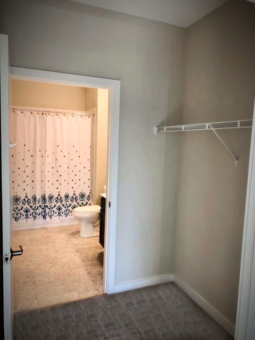 Spacious bedrooms with oversized closets at Metro Heights apartment community near downtown Baltimore.